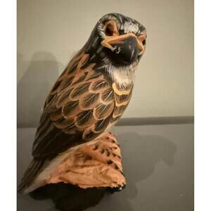 Vintage Action International Painted Stone Bird Figurine